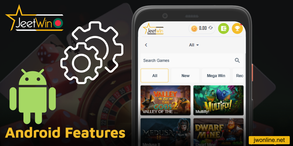 The main features of Jeetwin app for Android