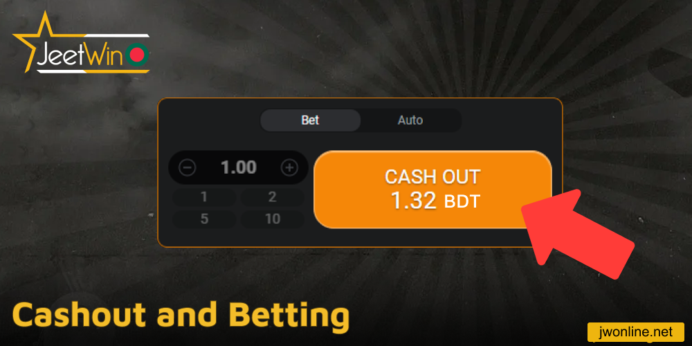 Cashout and betting in Aviator game on Jeetwin Bangladesh