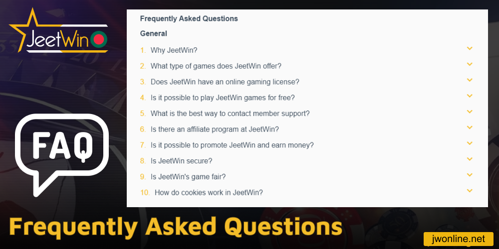 Frequently asked questions on Jeetwin online casino