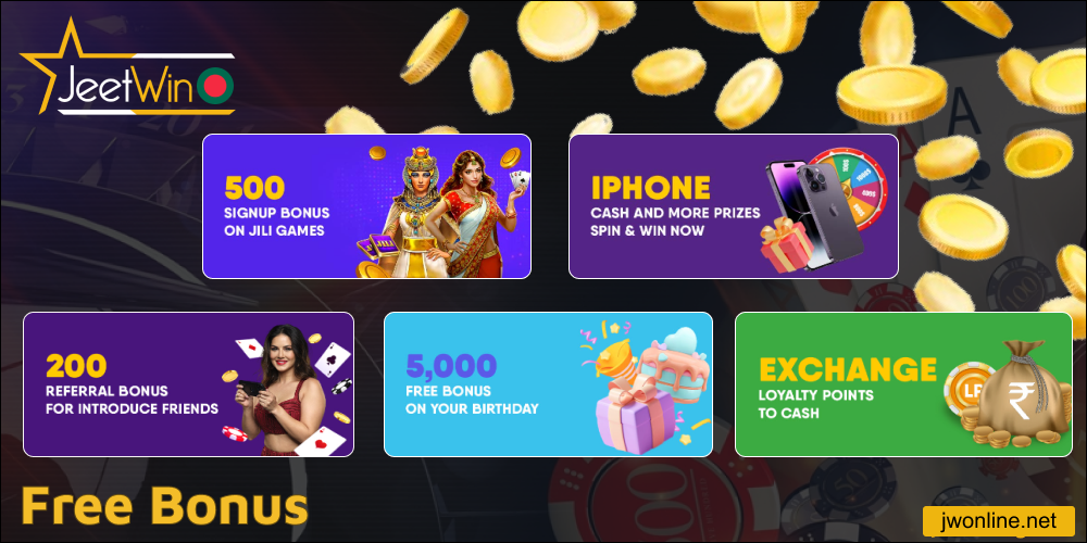 Free Bonuses on Jeetwin online casino