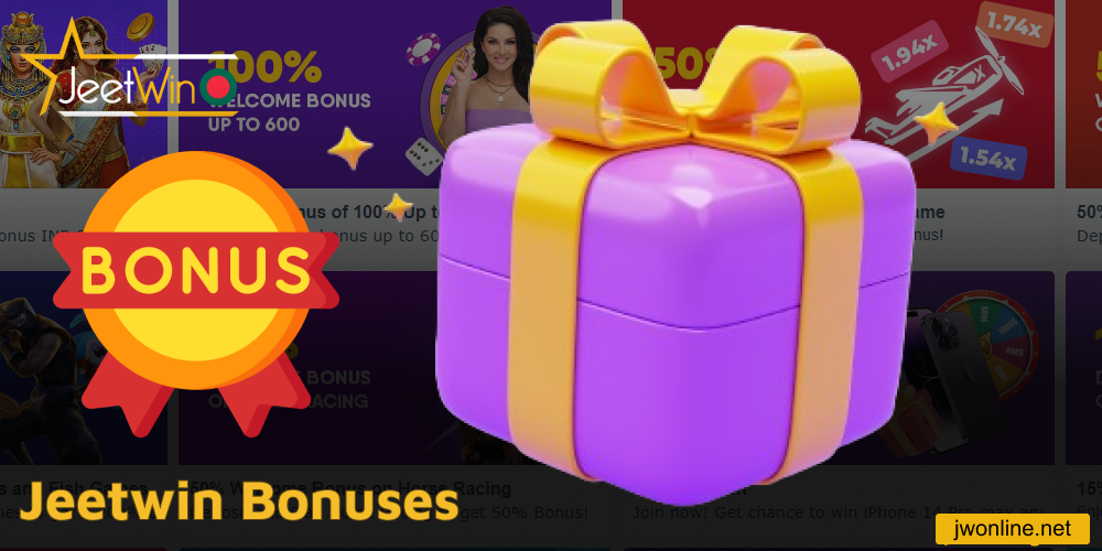 Bonuses presented on Jeetwin mobile app