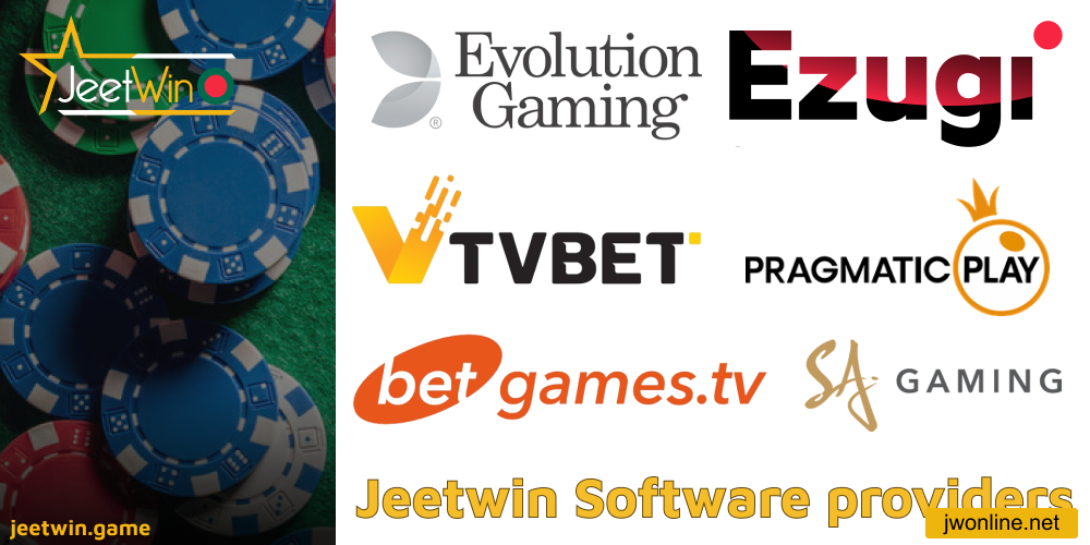 Live casino software providers for Jeetwin