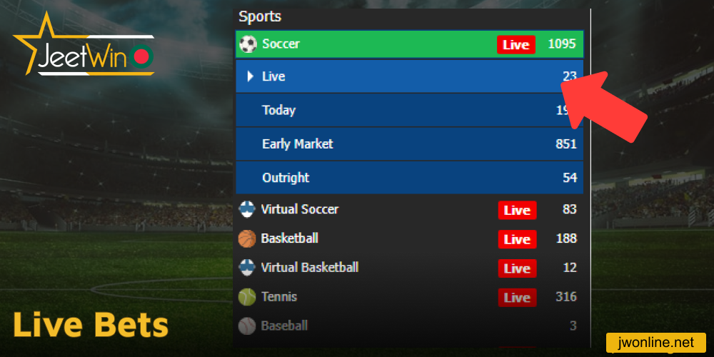 Live Bets on Jeetwin Bangladesh