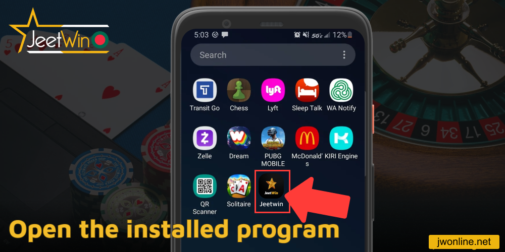 Open the installed Jeetwin app