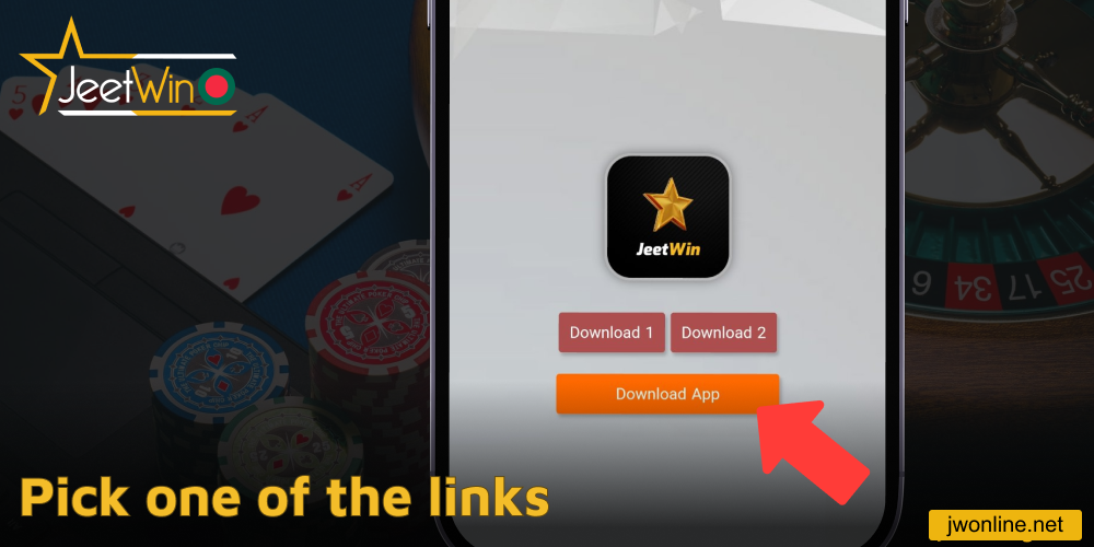 Pick one of the links to download the Jeetwin app