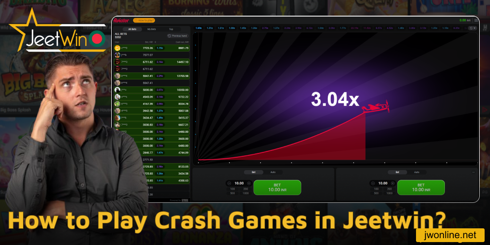 Istructions on how to play crash games in Jeetwin casino online