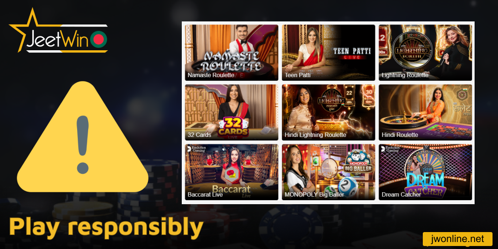 Play in Jeeywin casino responsibly
