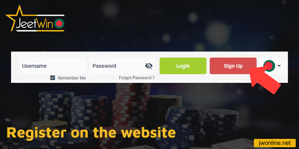 Register on the Jeetwin website
