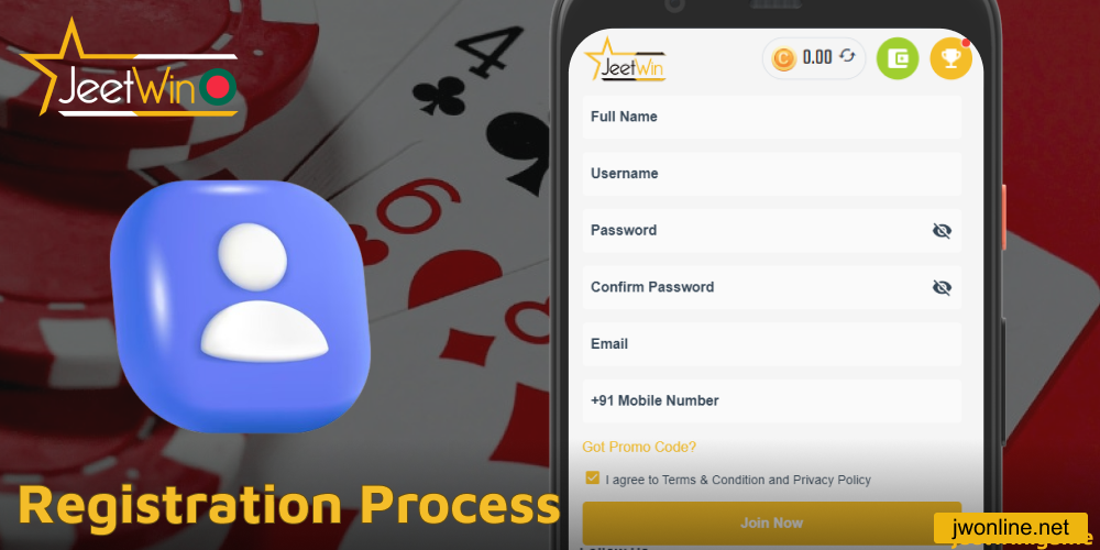 A guide on registration on Jeetwin mobile app