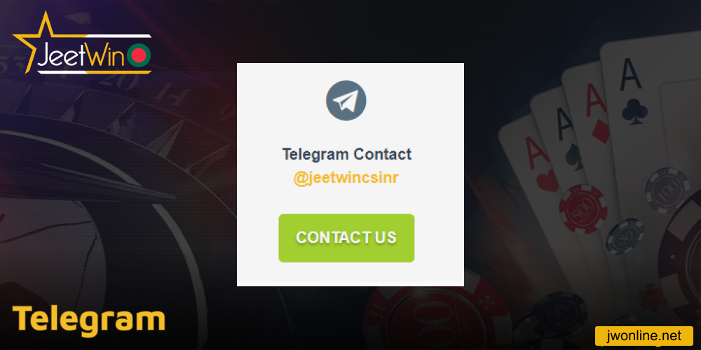 The ways to contact Jeetwin via Telegram