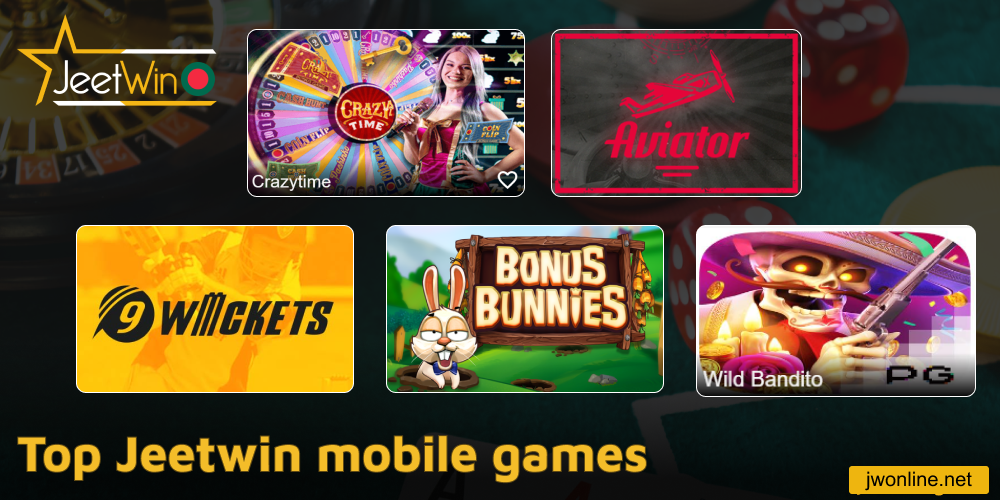 Top mobile games available on Jeetwin