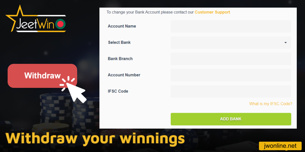Withdraw your winnings from Jeetwin