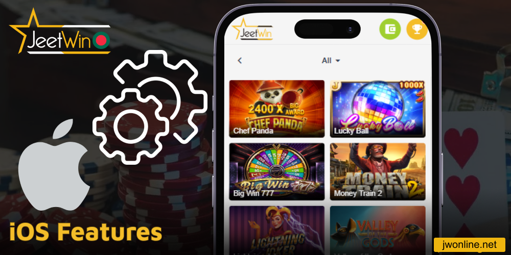 The main features of Jeetwin app for iOS